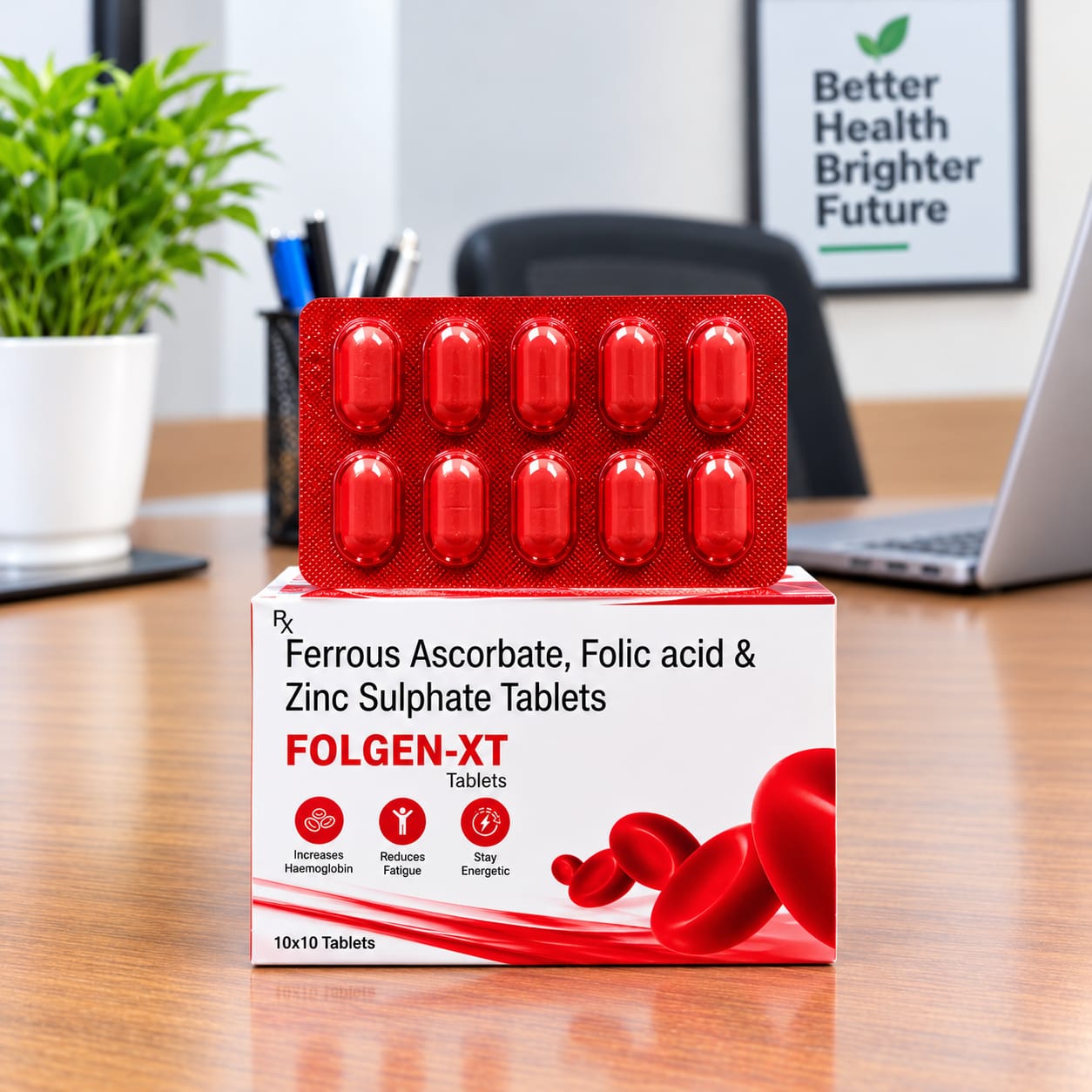 Folgen XT Heal Remedies Ferrous Ascorbate, Folic Acid & Zinc Sulphate Tablets
