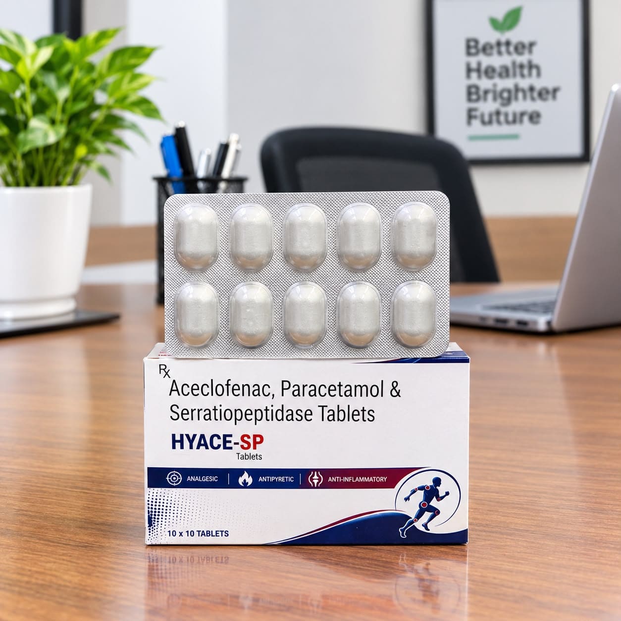 Hyace SP Heal Remedies Aceclofenac Paracetamol Serratiopeptidase