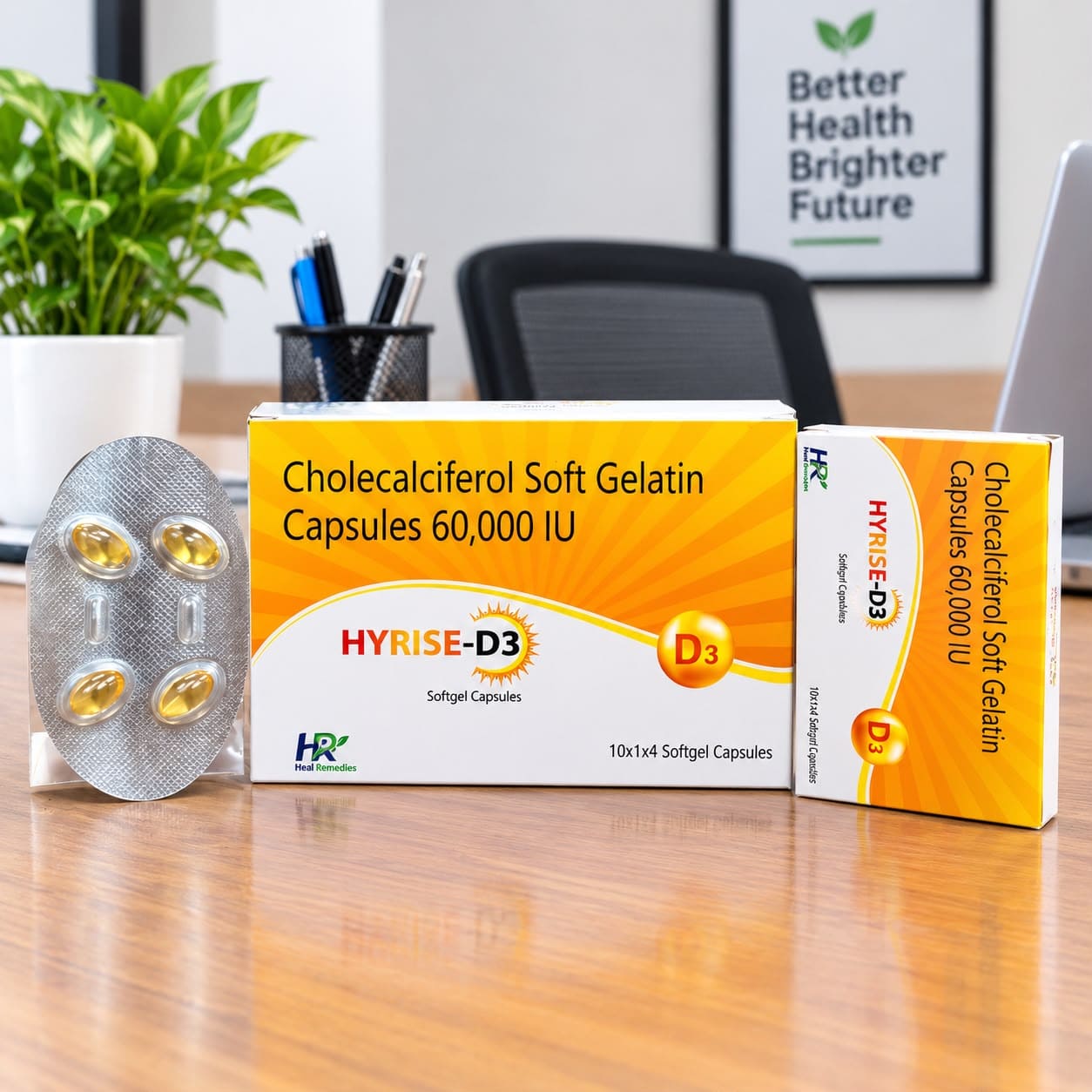 Hyrise D3 Heal Remedies Cholecalciferol 60000 IU (Vitamin D3)